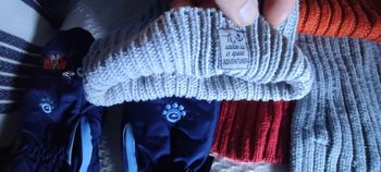 Ensemble écharpe + gants + bonnet vert baudet