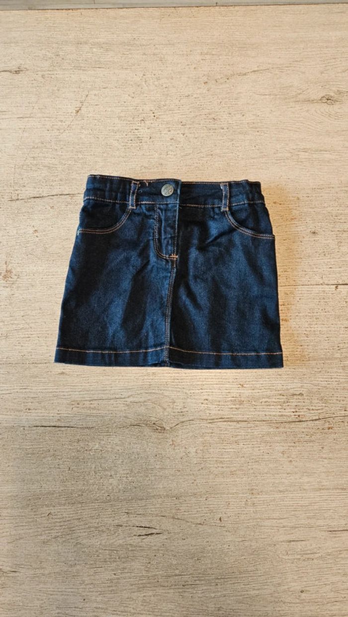 Jupe en jean s bleu foncé, ajustable à la taille,JBC, 6 ans, neuve - photo numéro 2