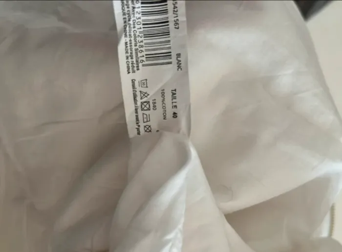 Monoprix, robe blanche, femme, taille 40 - photo numéro 6