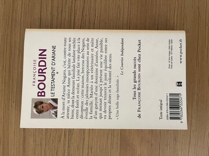 Le testament d'Ariane - Françoise Bourdin - photo numéro 2