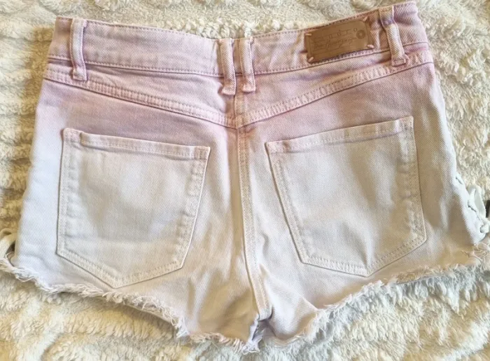Original Short Sandro tie dye rose pastel blanc avec laçage sur les cotés impeccable! T S/ 36 - photo numéro 6