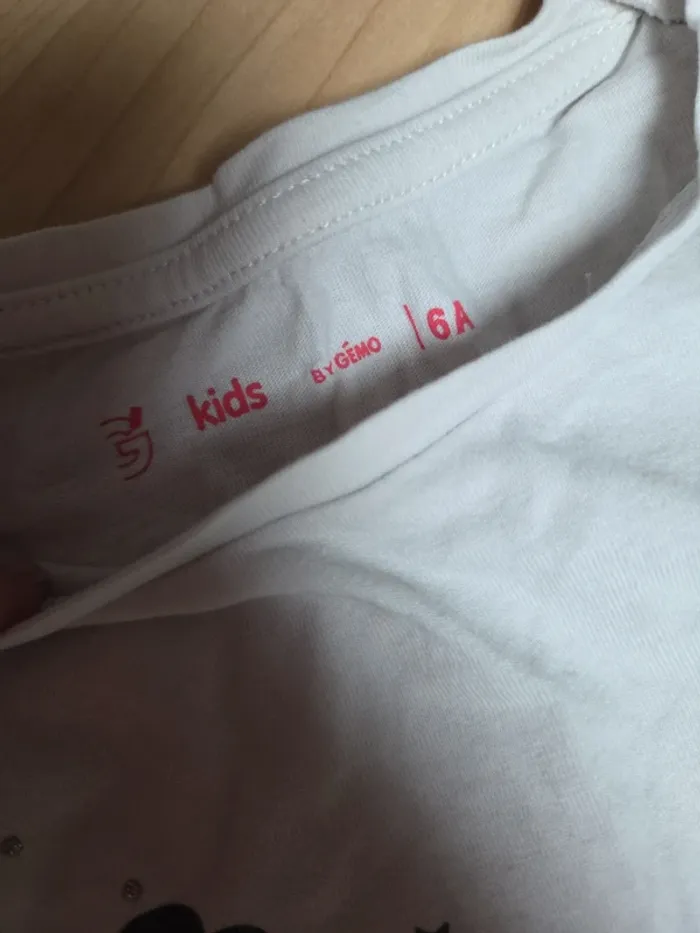 Tee shirt 6ans fille gemo kids - photo numéro 2