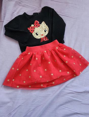 Ensemble jupe et haut taille 12 mois