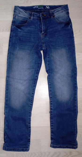 Jeans doublé denim stretch délavé Luciano Junior Style 
T. 140 cm