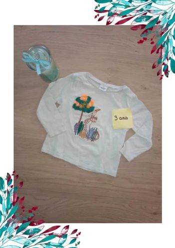 Tee shirt à manches longues fille 3 ans