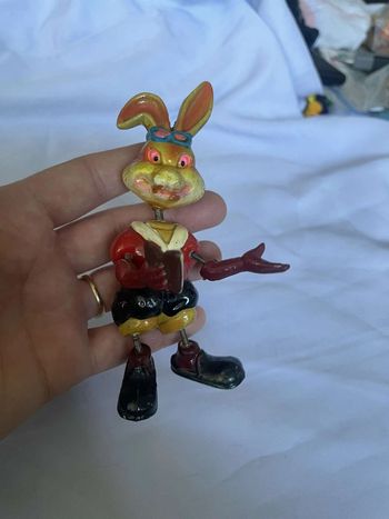 Figurine Vintage Lapin a Ressort