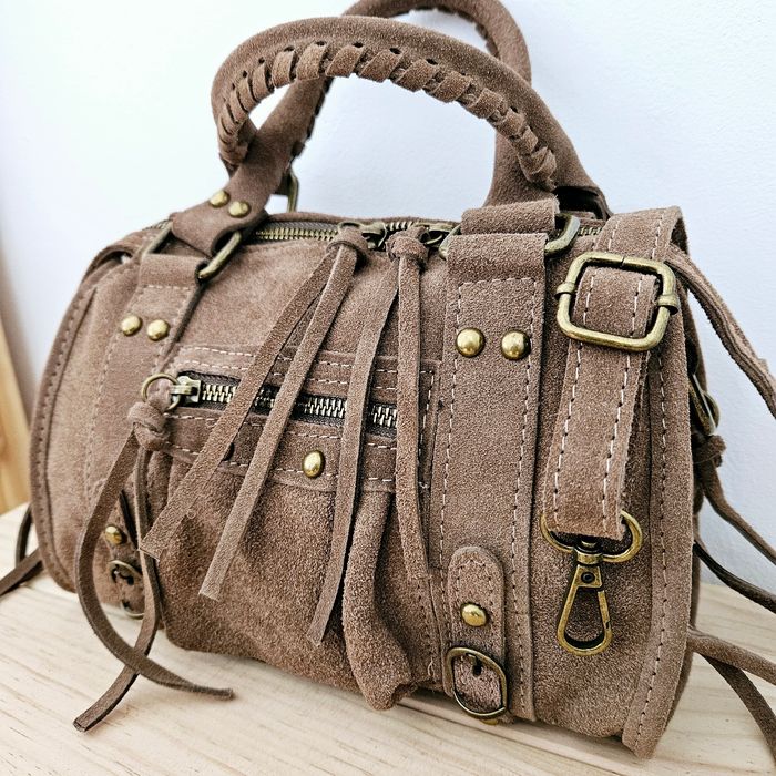 🇮🇹Sac a main 100% Cuir  Daim Tope verapelle🇮🇹 The genuine leather neuf avec Bandoulière - photo numéro 2