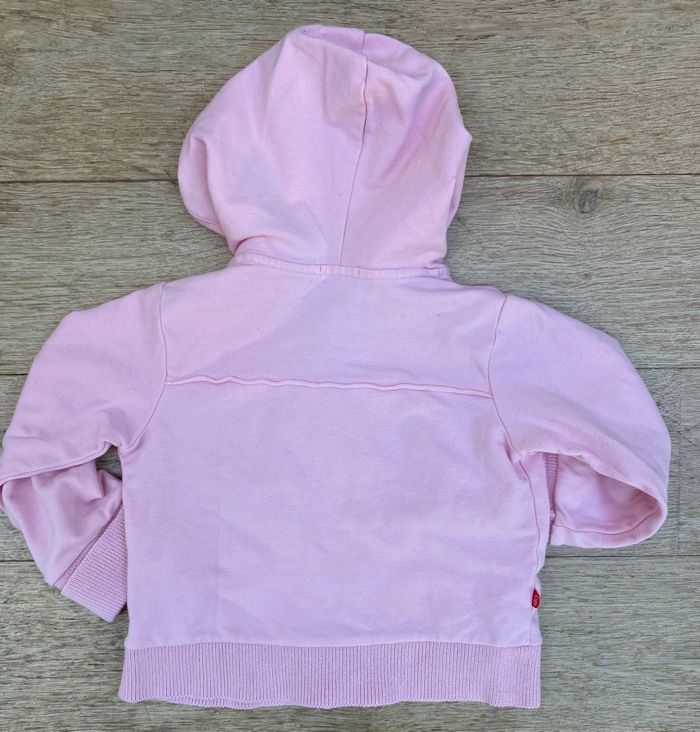 Pull gilet capuche zip fermeture éclair rose fille 18 mois obaïbi - photo numéro 2