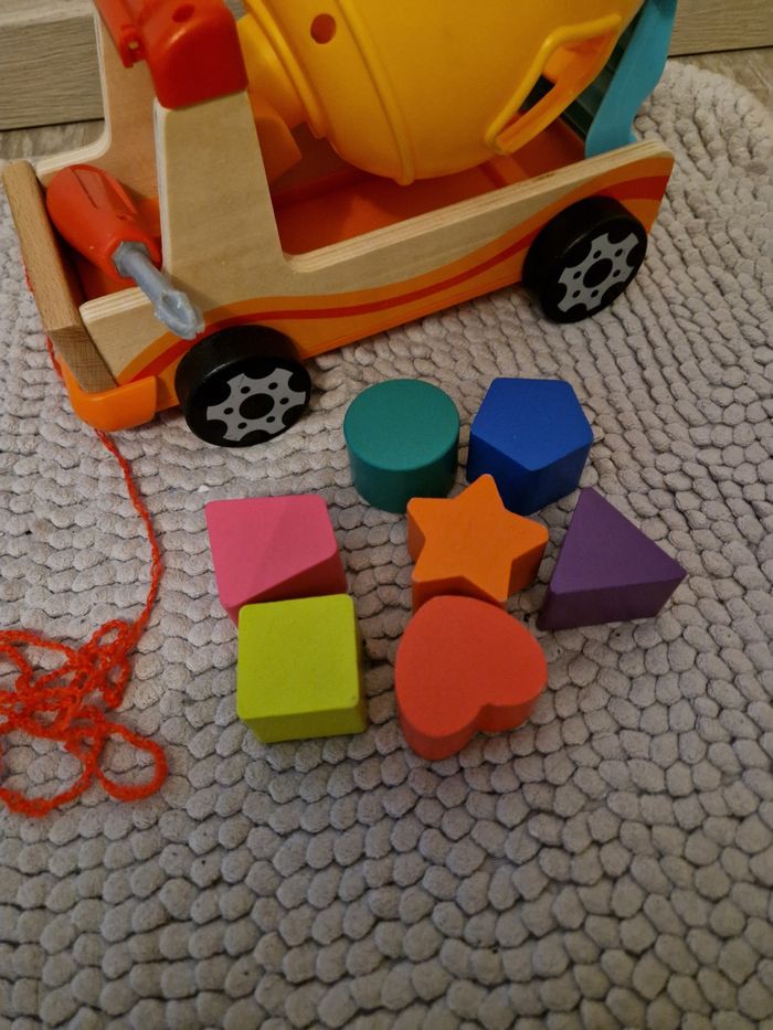 Bétonnière jouet en bois - photo numéro 2