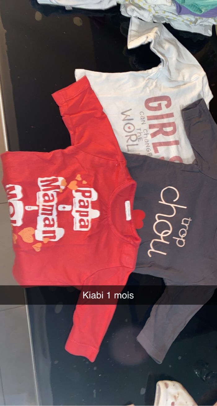 Lot tee shirt manche longue