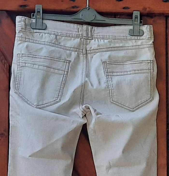 Jean beige Promod, femme, taille L/40 - photo numéro 4
