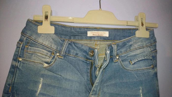 Superbe jeans effet used parfait état taille 36 - photo numéro 6