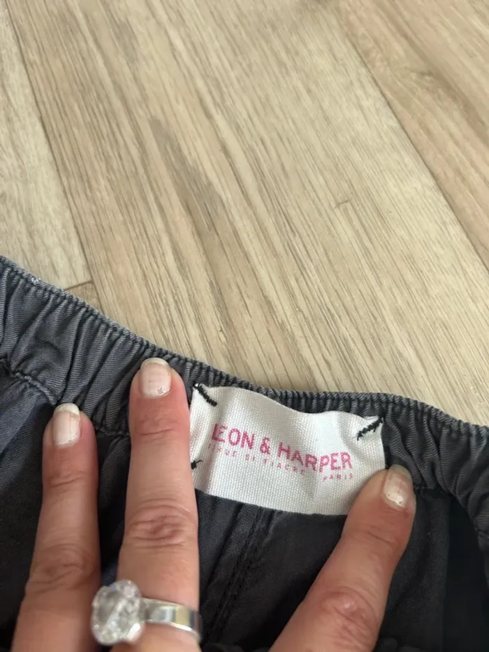 Léon & Harper pantalon en modal été gris femme taille 36 - photo numéro 3