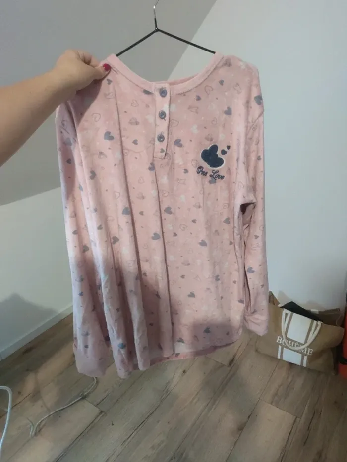Pyjama rose coeur