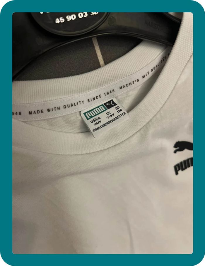 T-shirt blanc sport 8 ans - Puma - photo numéro 4