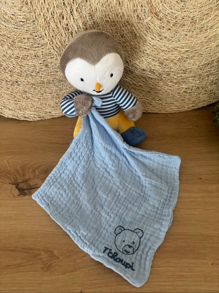 Doudou t’choupi avec son mouchoir bleu jemini - photo numéro 2