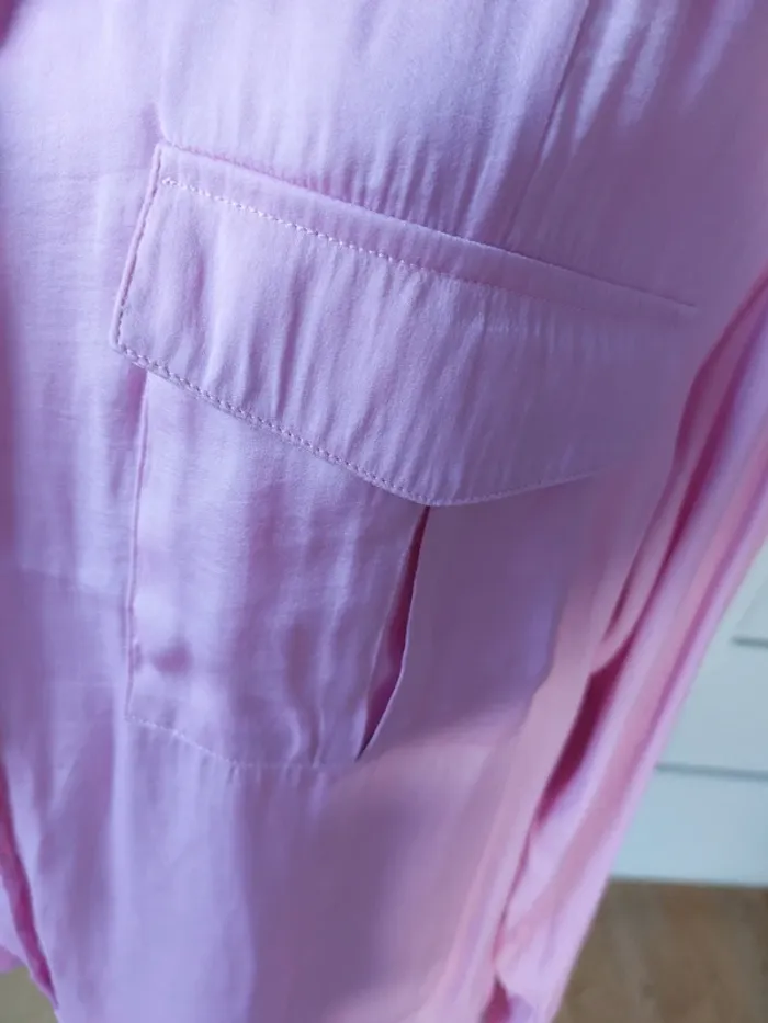 Jolie chemise satinée rose - photo numéro 3