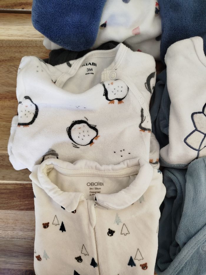 Lot de 8 pyjamas chaud 3 mois - photo numéro 4