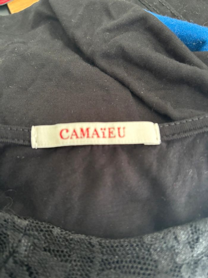 Débardeur noir dentelle camaïeu taille - photo numéro 2