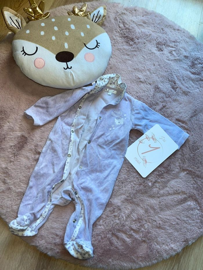 Lot de 4 pyjama velours taille 1 mois - photo numéro 9