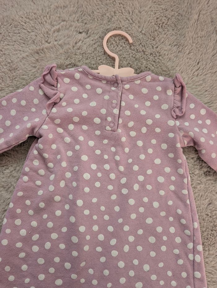 Robe Disney Baby 6–12 mois – Bambi – rose à pois –tres bon état - photo numéro 8