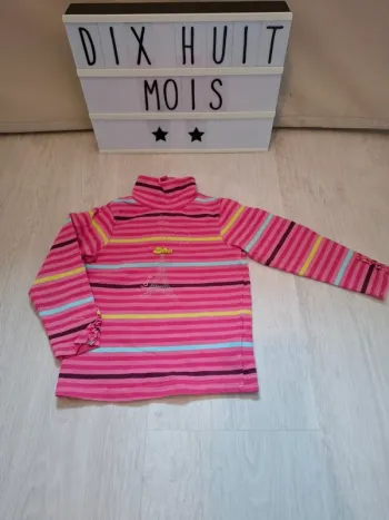 Haut rayé à col roulé fille 18 mois