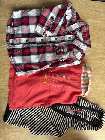 3 hauts manches longues - 6 mois 