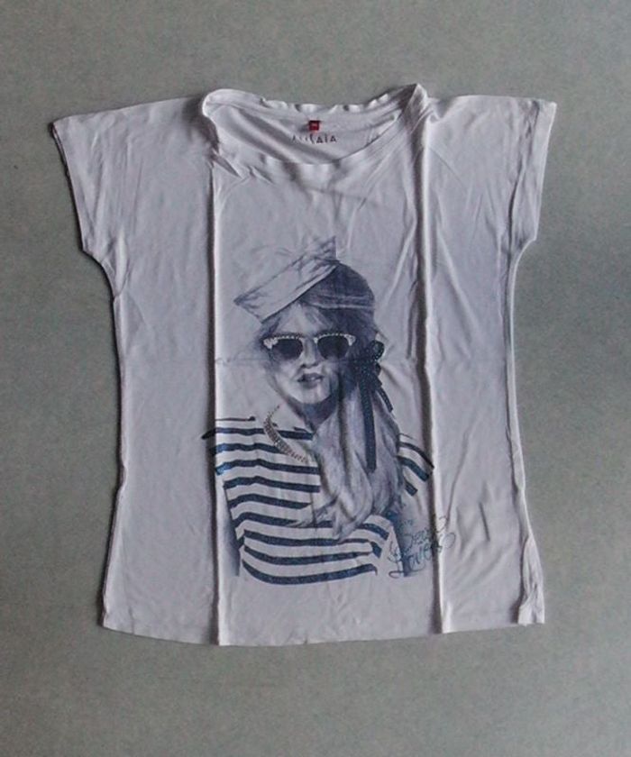 Maillot blanc style Marine