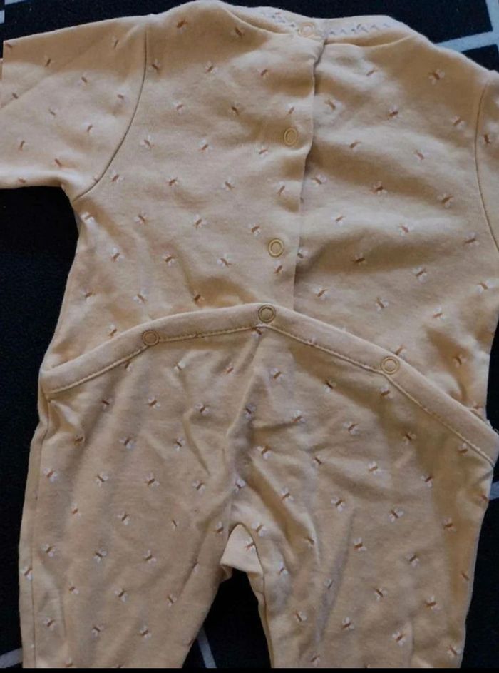Pigama taille 1 mois jaune - photo numéro 6