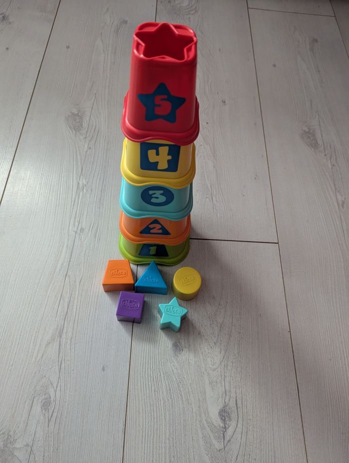 Jeu d'éveil - Cubes à empiler 2 en 1 Chicco - photo numéro 2