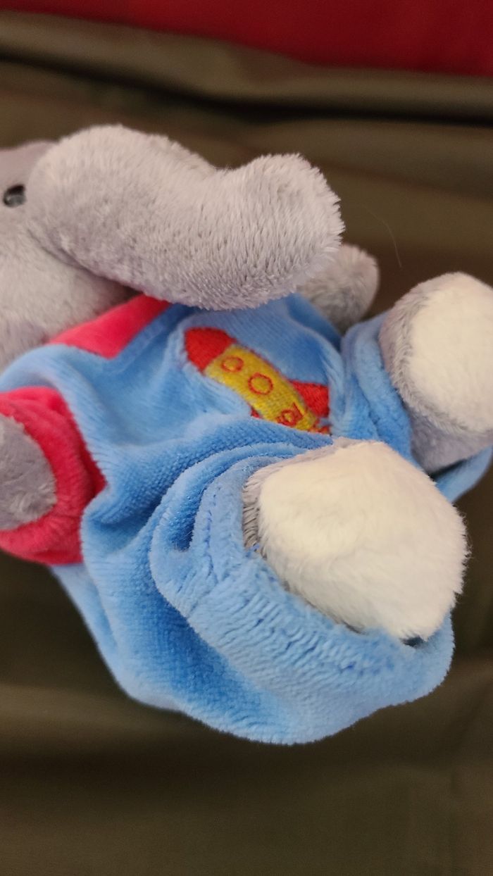 badou le fils de babar doudou peluche les aventures de badou bleu rouge - photo numéro 5