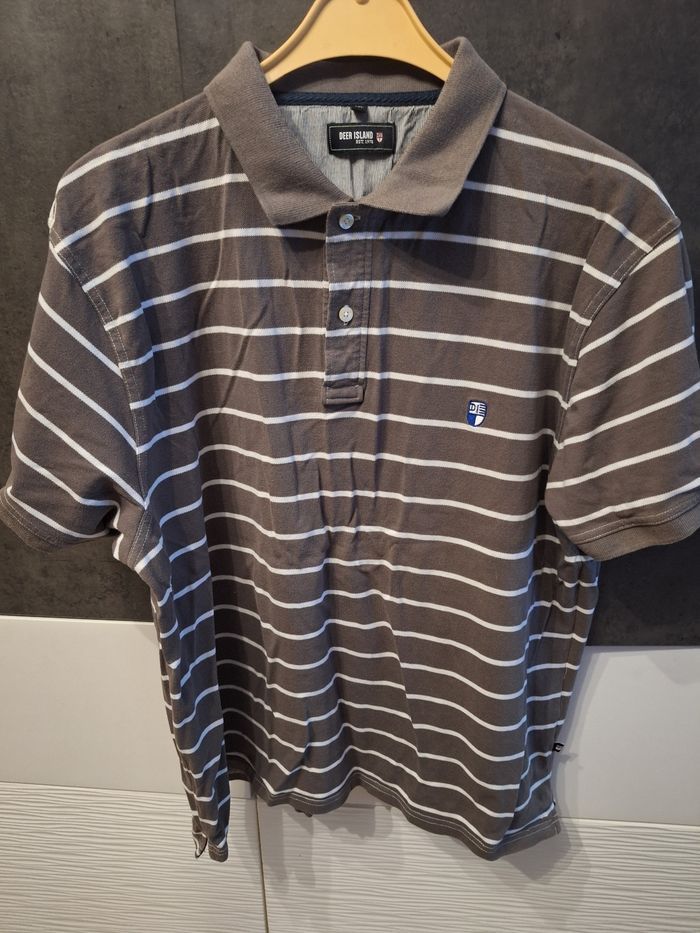 Polo manches courtes rayé