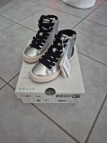 Baskets montantes Geox argent et noir