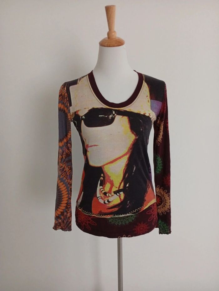 Tee-shirt manches longues Desigual taille M