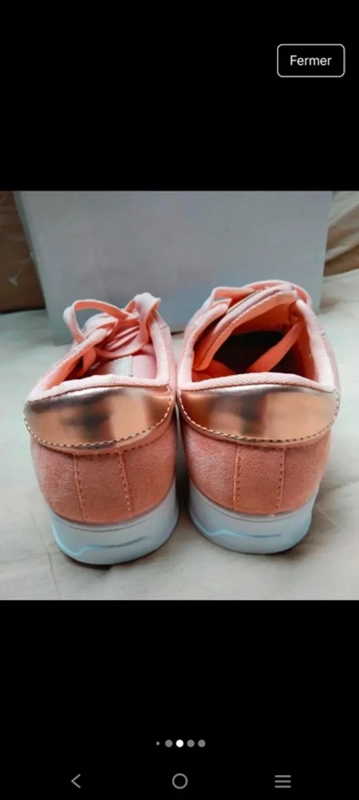 Jolies baskets chaussures sneakers femme pointure 38 - photo numéro 6