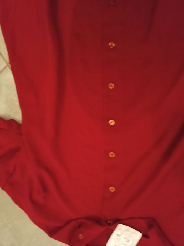 robe chemise rouge neuve étiquette achat just me - photo numéro 4