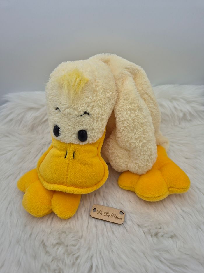 Doudou peluche canard canneton jaune Anna Club Plush - photo numéro 2