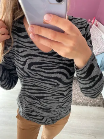 Pull zébré Glossy
