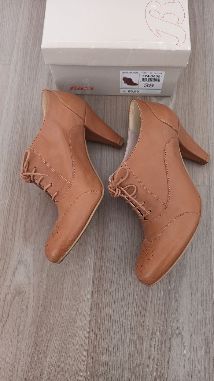 Bottines derbies à talon épais 39 - photo numéro 2