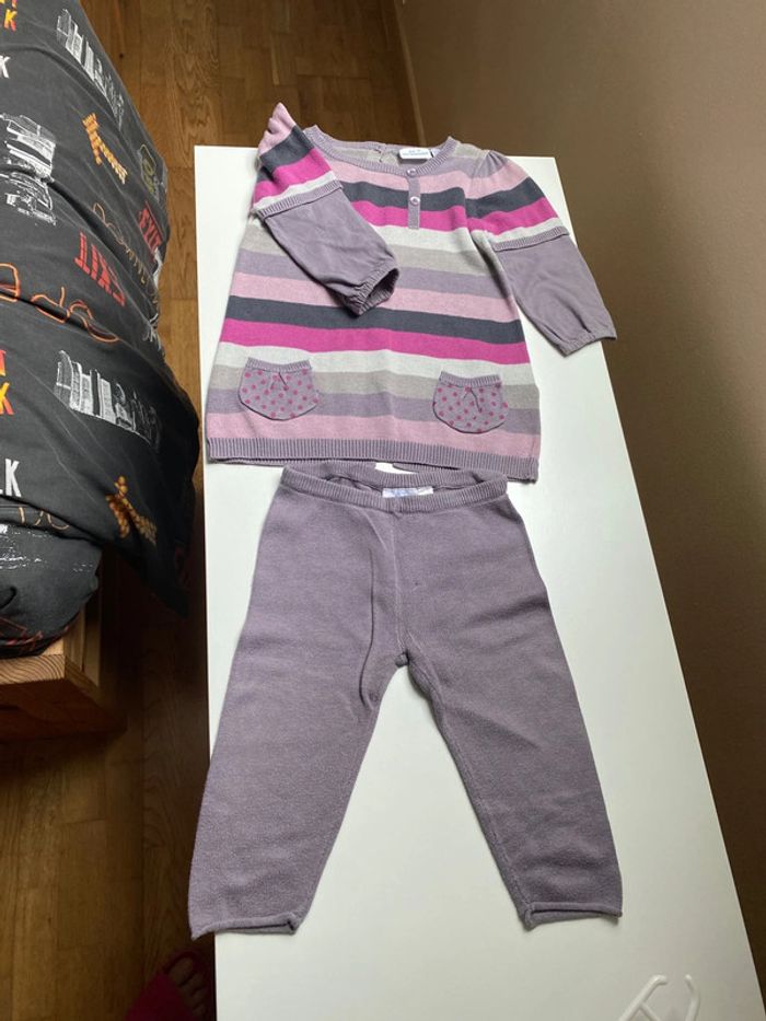 Robe pull effet 2en1 + pantalon