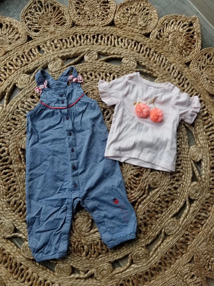 Ensemble salopette orchestra fille 18 mois