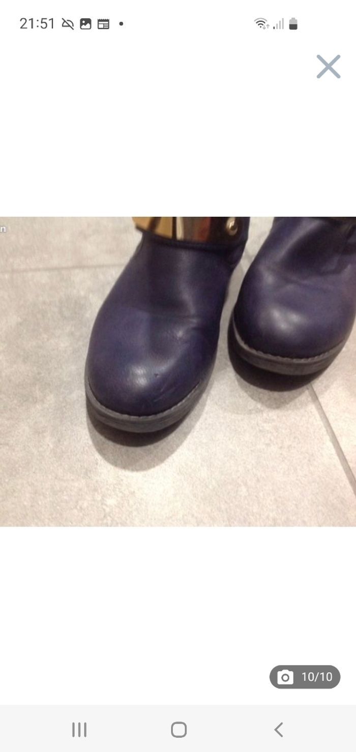 Bottines bleu marine talons plats T.37 - photo numéro 10