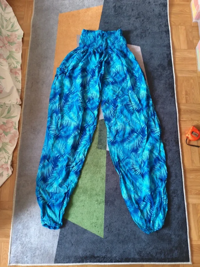 Sarouel bleu turquoise