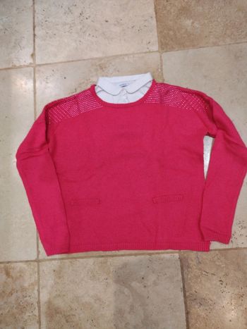 Pull avec chemise intégrée en 12 ans