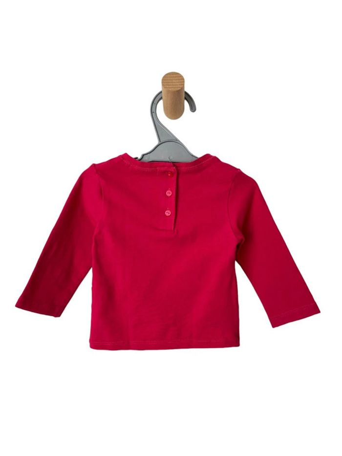 T-shirt manches longues rose fuchsia - DPAM 6 mois (67cm) - photo numéro 4