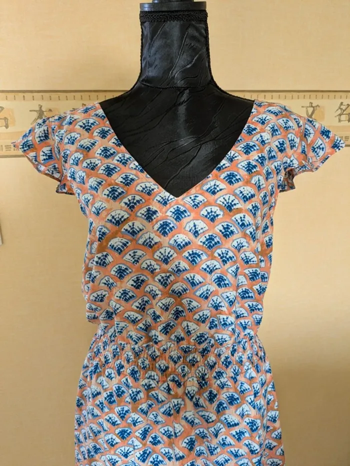 Robe été coquillage beau dos chic très bon état cache cache S 36