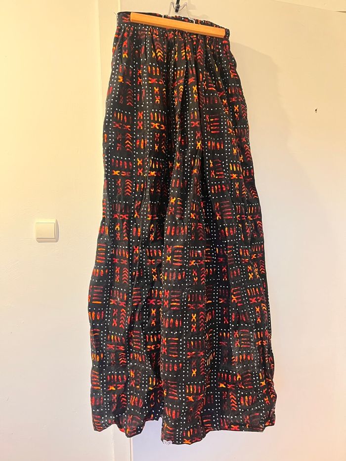 Jupe longue en tissu wax - photo numéro 2