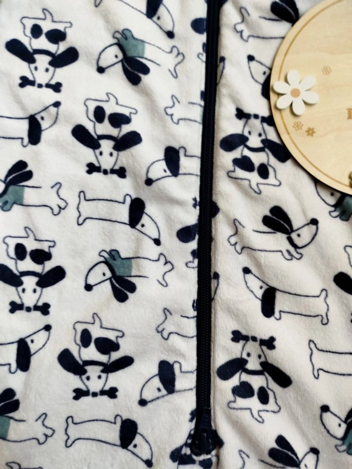 Gigoteuse bébé dort bien 0 a 6 mois garçon motif animaux chien bleu marine et blanche marque lupilu - photo numéro 2