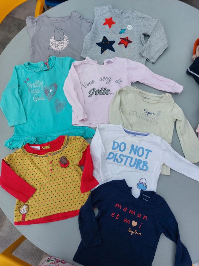 Lot 8 t-shirts manches longues ML