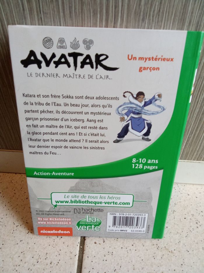 Livre bibliothèque verte nickelodeon avatar le dernier maître de l'air - photo numéro 2